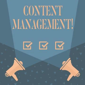 Writing note showing Content Management. Business photo showcasing programs used Stock Illustration