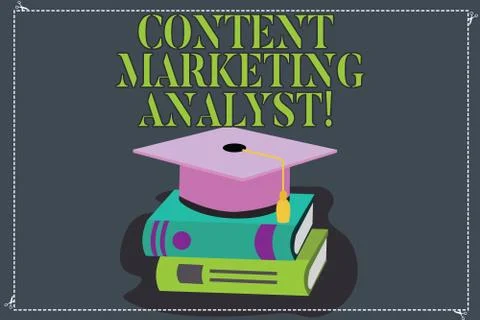 Writing note showing Content Marketing Analytics. Business photo showcasing The Stock Illustration