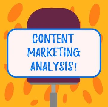 Writing note showing Content Marketing Analysis. Business photo showcasing focus 스톡 일러스트