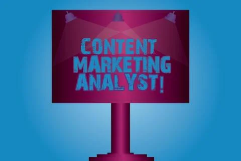 Writing note showing Content Marketing Analytics. Business photo showcasing The Illustrazione stock