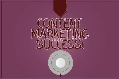Writing note showing Content Marketing Success. Business photo showcasing イラスト素材