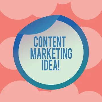 Writing note showing Content Marketing Idea. Business photo showcasing focused Ilustração Stock
