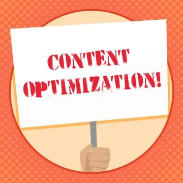 Writing note showing Content Optimization. Business photo showcasing techniques イラスト素材