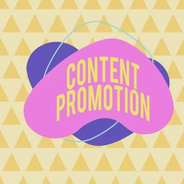 Writing note showing Content Promotion. Business photo showcasing about getting Stock Illustration