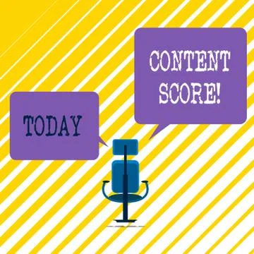 Writing note showing Content Score. Business photo showcasing aggregated Stock Illustration