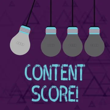 Writing note showing Content Score. Business photo showcasing aggregated Stock Illustration