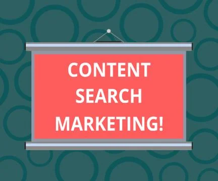 Writing note showing Content Search Marketing. Business photo showcasing Stock Illustration