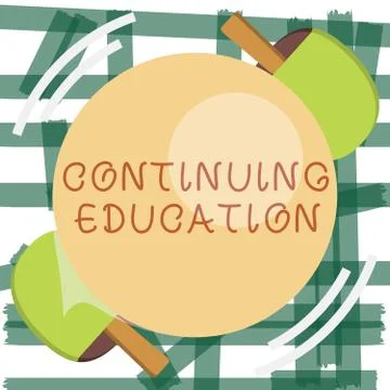 Writing note showing Continuing Education. Business photo showcasing Continued イラスト素材