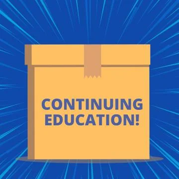 Writing note showing Continuing Education. Business photo showcasing Continued Stock Illustration