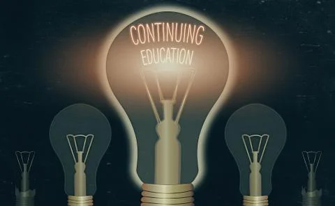 Writing note showing Continuing Education. Business photo showcasing Continued イラスト素材