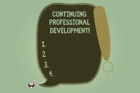 Writing note showing Continuing Professional Development. Business photo イラスト素材