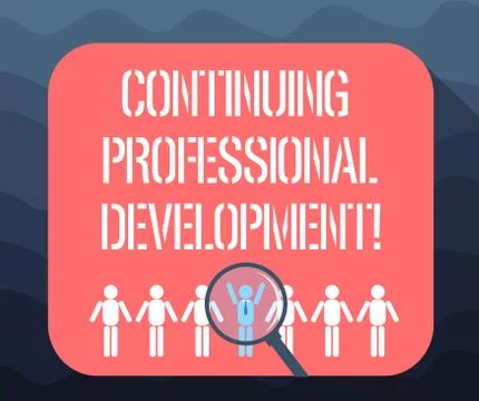 Writing note showing Continuing Professional Development. Business photo Illustrazione stock