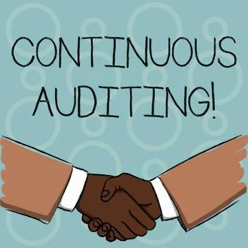 Writing note showing Continuous Auditing. Business photo showcasing Internal Stock Illustration