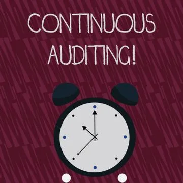 Writing note showing Continuous Auditing. Business photo showcasing Internal Stock Illustration