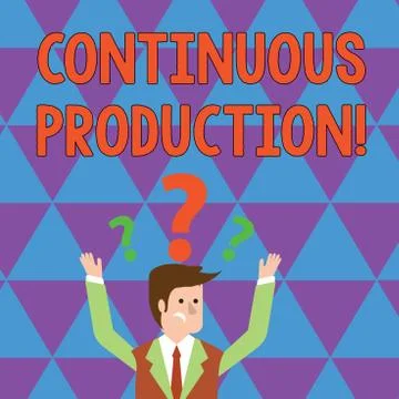 Writing note showing Continuous Production. Business photo showcasing Illustrazione stock