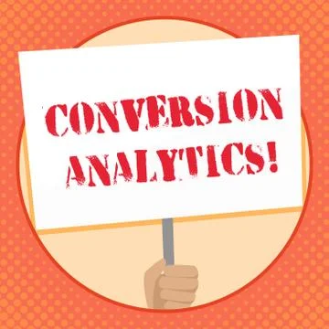 Writing note showing Conversion Analytics. Business photo showcasing action that Illustrazione stock
