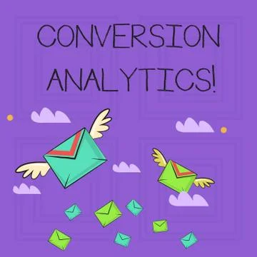 Writing note showing Conversion Analytics. Business photo showcasing action that Illustrazione stock