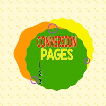 Writing note showing Conversion Pages. Business photo showcasing appears in 스톡 일러스트