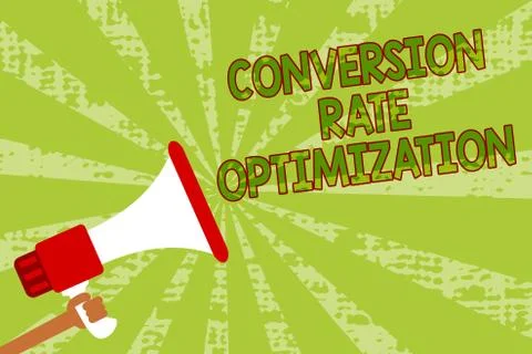 Writing note showing Conversion Rate Optimization. Business photo showcasing  Stock Illustration