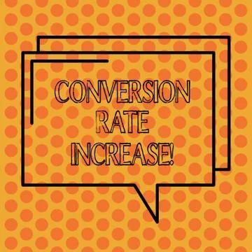 Writing note showing Conversion Rate Increase. Business photo showcasing Stockillustratie