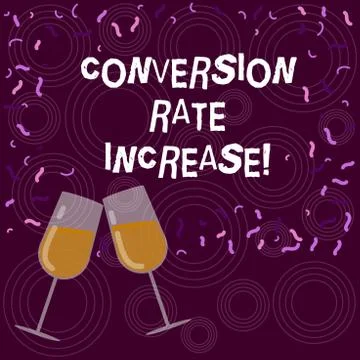 Writing note showing Conversion Rate Increase. Business photo showcasing イラスト素材