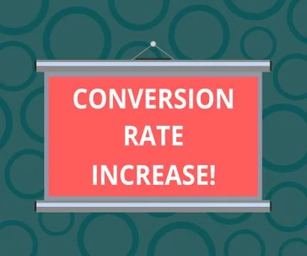 Writing note showing Conversion Rate Increase. Business photo showcasing Illustrazione stock