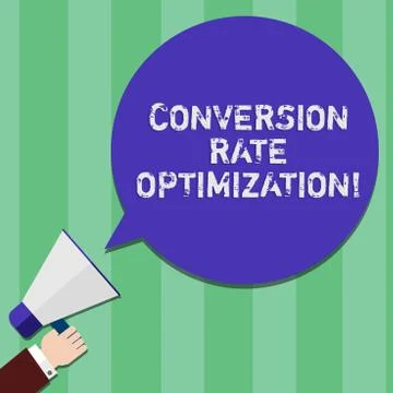 Writing note showing Conversion Rate Optimization. Business photo showcasing Stock Illustration