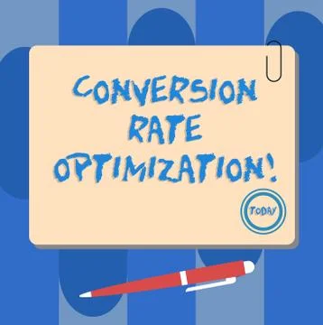 Writing note showing Conversion Rate Optimization. Business photo showcasing Stock Illustration