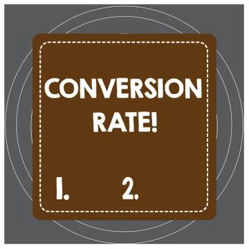 Writing note showing Conversion Rate. Business photo showcasing number of Stockillustratie