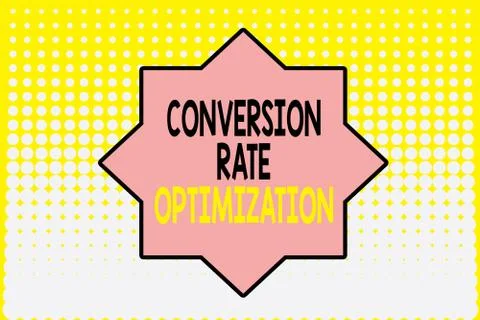 Writing note showing Conversion Rate Optimization. Business photo showcasing Stock Illustration