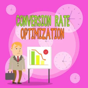 Writing note showing Conversion Rate Optimization. Business photo showcasing Stock Illustration