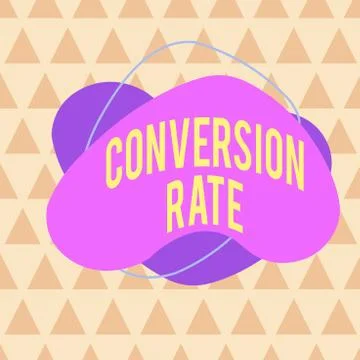 Writing note showing Conversion Rate. Business photo showcasing number of 스톡 일러스트