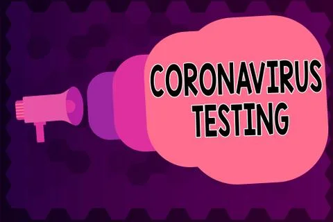 Writing note showing Coronavirus Testing. Business photo showcasing Collection Stockillustratie
