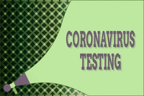 Writing note showing Coronavirus Testing. Business photo showcasing Collection Stockillustratie