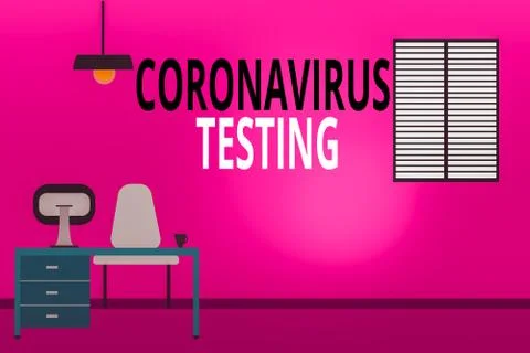 Writing note showing Coronavirus Testing. Business photo showcasing Collection Stockillustratie