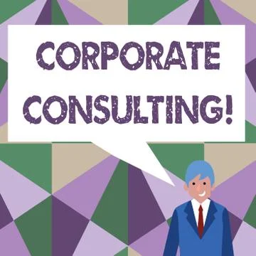 Writing note showing Corporate Consulting. Business photo showcasing growth and Stock Illustration