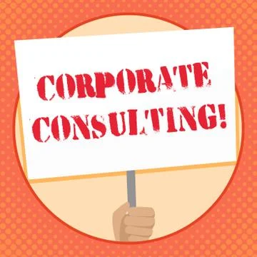 Writing note showing Corporate Consulting. Business photo showcasing growth and Stock Illustration