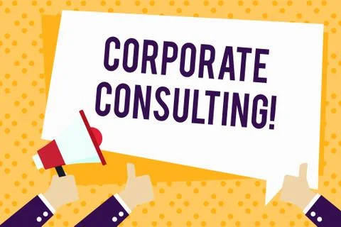 Writing note showing Corporate Consulting. Business photo showcasing growth and Stock Illustration