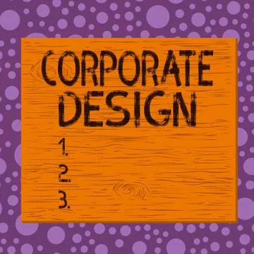 Writing note showing Corporate Design. Business photo showcasing official 库存插图