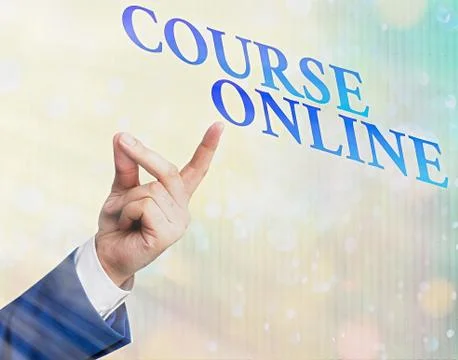 Writing note showing Course Online. Business photo showcasing eLearning Foto stock