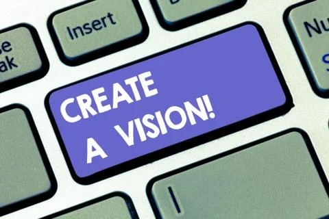 Writing note showing Create A Vision. Business photo showcasing Develop a Stock Photos