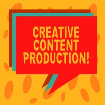Writing note showing Creative Content Production. Business photo showcasing イラスト素材