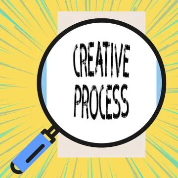 Writing note showing Creative Process. Business photo showcasing act of making Stock Illustration
