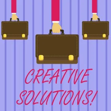 Writing note showing Creative Solutions. Business photo showcasing mental pro Stock Illustration