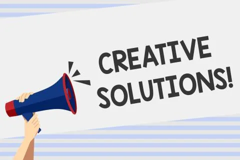 Writing note showing Creative Solutions. Business photo showcasing mental pro Stock Illustration