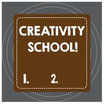 Writing note showing Creativity School. Business photo showcasing students are Stock Illustration