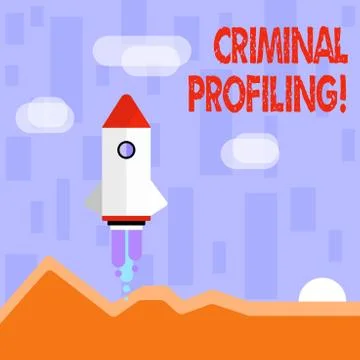 Writing note showing Criminal Profiling. Business photo showcasing Develop 스톡 일러스트