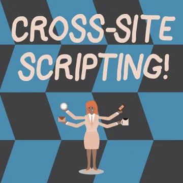 Writing note showing Cross Site Scripting. Business photo showcasing Security Stockillustratie