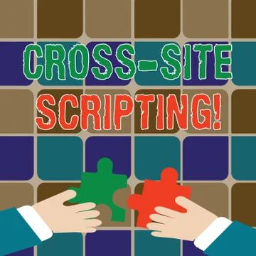 Writing note showing Cross Site Scripting. Business photo showcasing Security 스톡 일러스트