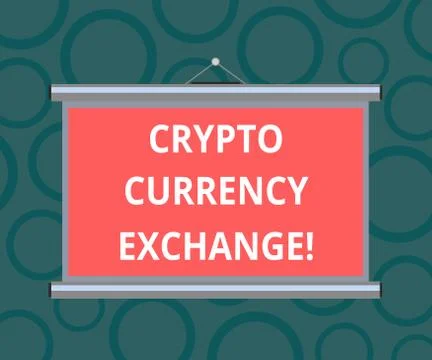 Writing note showing Crypto Currency Exchange. Business photo showcasing Trading Stock Illustration